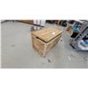 Image 2 : Two-Compartment Woven Rattan Storage Chest with Sunburst Pattern and Bedding