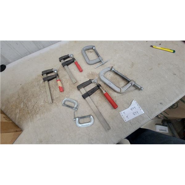 Lot of Bar Clamps and C-Clamps Including Harbor