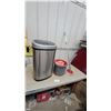 Image 1 : O-Cedar EasyWring Spin Mop and Bucket System and Stainless Steel Sensor Trash Can