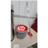 Image 4 : O-Cedar EasyWring Spin Mop and Bucket System and Stainless Steel Sensor Trash Can