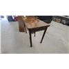 Image 3 : Wooden Drop-Leaf Table with Fluted Legs and Brass Bail Pull Drawers