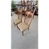 Image 2 : Pair of Vintage Slat-Back Dining Chairs with Upholstered Seats