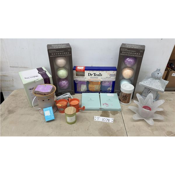 Essenza Aromatherapy Bath Bombs, Dr Teal's Gift Set, PartyLite Candles, and More
