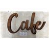 Image 1 : Cafe Coffee Tea Station Stylish Wood Wall Sign Perfect for Business, Retail Store or Mancave Decor