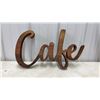 Image 4 : Cafe Coffee Tea Station Stylish Wood Wall Sign Perfect for Business, Retail Store or Mancave Decor