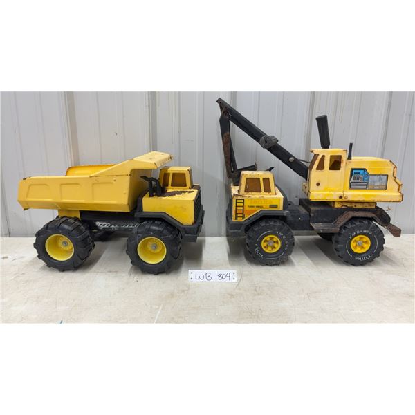 Vintage Tonka Mighty Dump Truck and Tonka Diesel Crane/Excavator