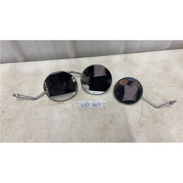 3 Vintage NOS Motorcycle Mirrors, Left or Right