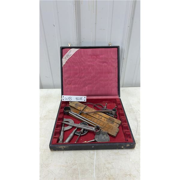 Machinists Lot: Starrett No. 436-1" Micrometer, 0-25mm Micrometer, Sheffield Caliper