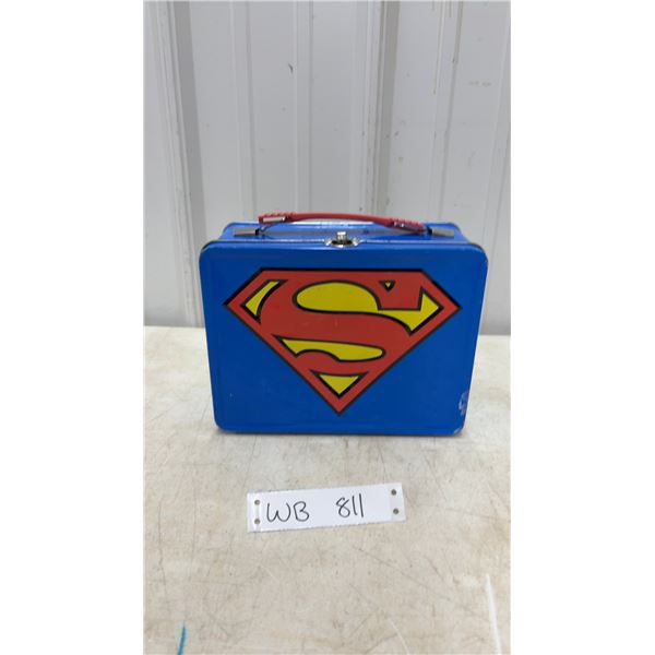 Vintage DC Comics Superman Metal Tin Lunch Box