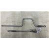 Image 1 : Snap-On Model NO F4L 3/8" Drive Speed Wrench and Model No F711 Long Handled 3/8" Flex-Head Ratchet