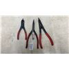 Image 1 : Lot of 3 MAC Tools Snap Ring Pliers: TP601R, P22A, and PK102, All Made in USA