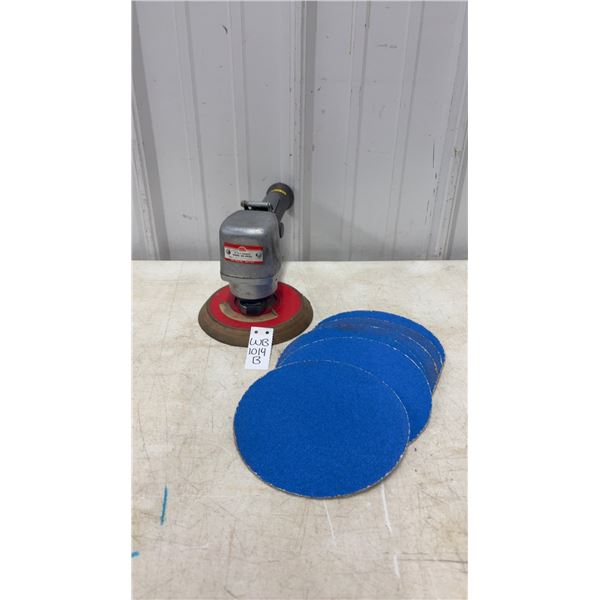MAC Pneumatic 6" Dual Action Orbital Sander Model NO AS155 with 6 Peel Sanding Pads H815