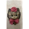 Image 3 : Vintage Pair of Devonware Chalkware Grey Kitten Wall Plaques, 7 x 4 x 2" Each