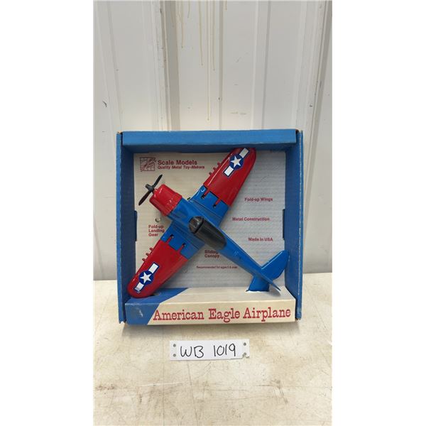 Vintage Hubley American Metal Toy Airplane, 1:32 Scale Diecast