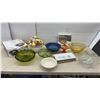 Image 1 : Glass Chip and Dip Bowl, Assorted Glass and Ceramic Bowls, and More