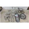 Image 1 : Silver-Plated Tea Set with Candlesticks, Serving Utensils, Trays, and More