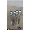 Image 4 : Silver-Plated Tea Set with Candlesticks, Serving Utensils, Trays, and More