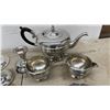 Image 6 : Silver-Plated Tea Set with Candlesticks, Serving Utensils, Trays, and More