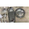 Image 8 : Silver-Plated Tea Set with Candlesticks, Serving Utensils, Trays, and More