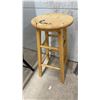 Image 4 : Green Leaf-Pattern Padded Folding Chair, Wooden Stool, and Black Folding Stool