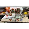 Image 1 : Plant Stands, Candles, Faux Flowers In Ceramic Pot and More