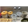 Image 2 : Pyrex, Soup Bowls with Saucers, Canisters, Grinders and More