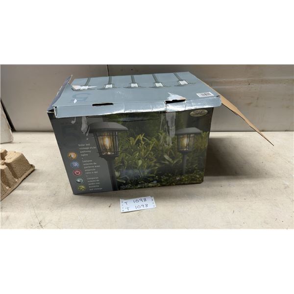 Naturally Solar 5-Piece Solar LED Vintage Style Pathway Lights