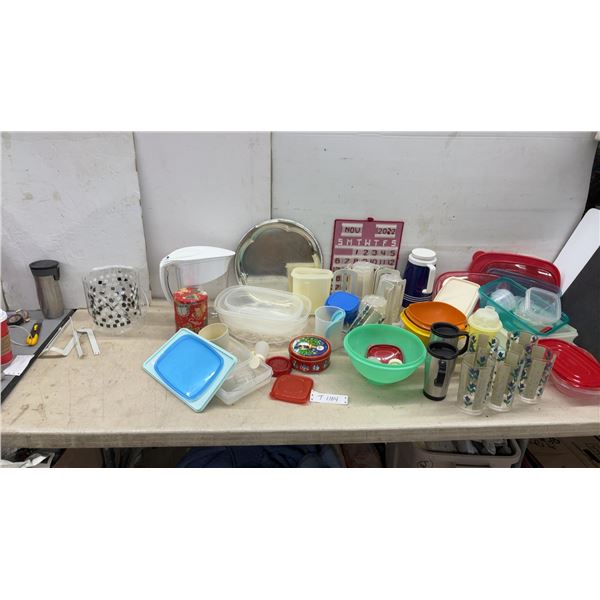 Brita Everyday Water Filter Pitcher, Silver Serving Tray, Tupperware Containers, and More