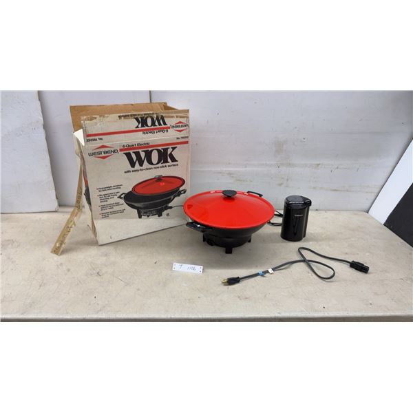 West Bend 6-Quart Electric Wok with Non-Stick Surface and Cuisinart Coffee Grinder