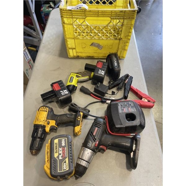 CRATE OF ASSORTED POWER TOOLS
