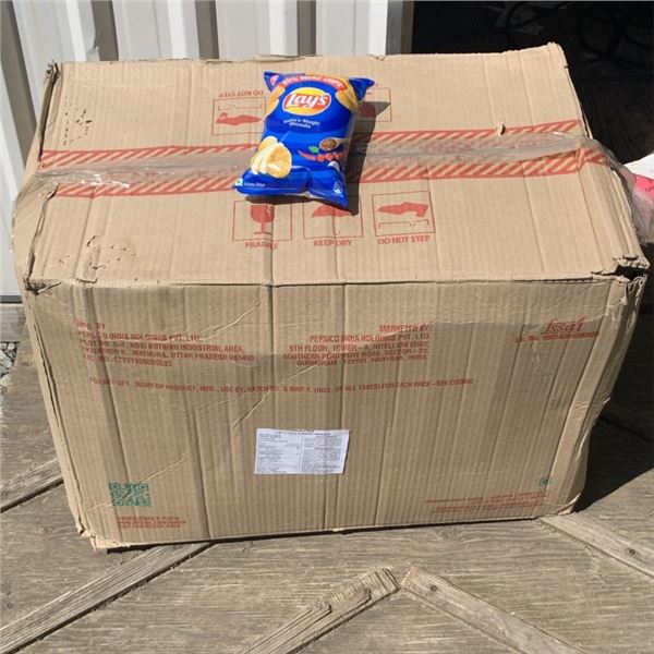BOX OF LAYS CHIPS INDIAS MAGIC MASALA 130 BAGS 48G BB 09/2026