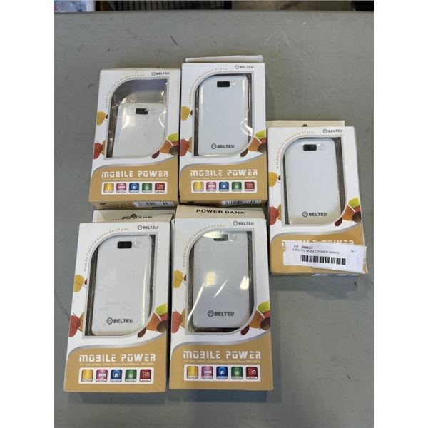 5 BELTEL MOBILE POWER BANKS