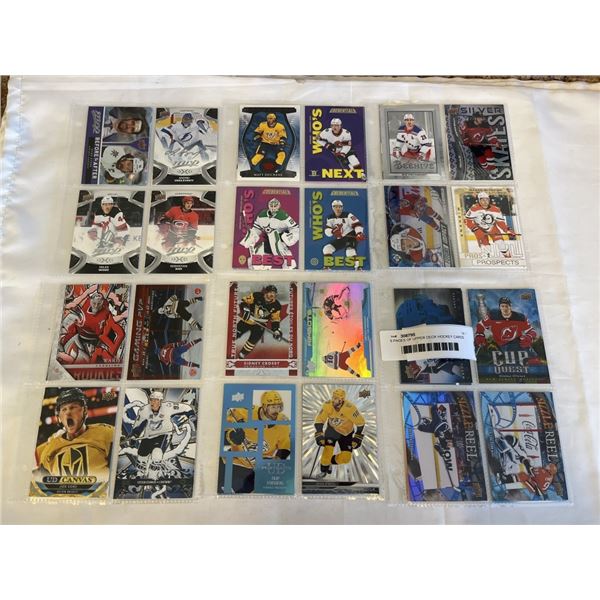 6 PAGES OF UPPER DECK HOCKEY CARDS