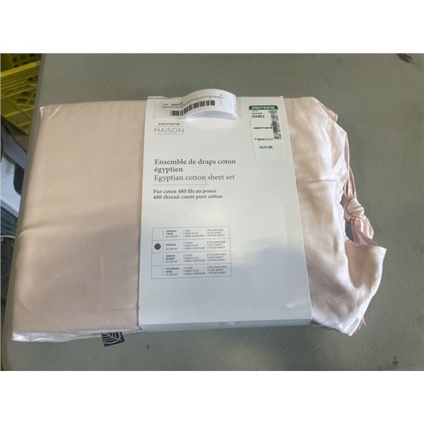 SIMONS MAISON EGYPTIAN COTTON SHEET SET. SIZE DOUBLE