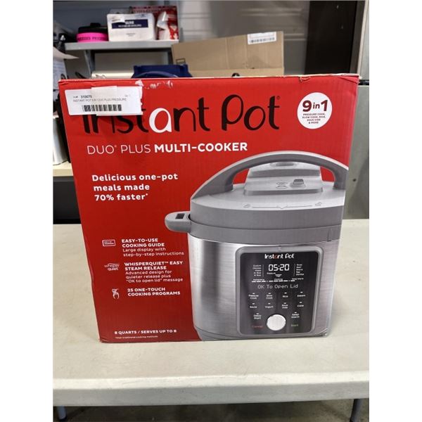 INSTANT POT 8QT 9 IN 1 DUO PLUS PRESSURE COOKER