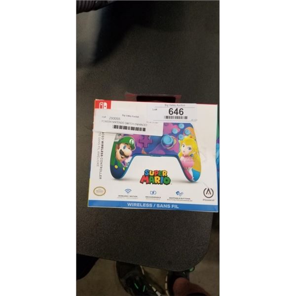 POWERA NINTENDO SWITCH ENHANCED WIRELESS CONTROLLER - TESTED WORKING