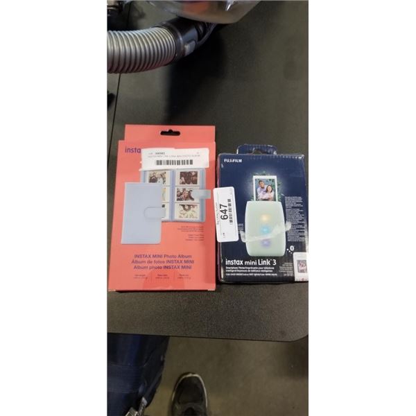 INSTAX MINI LINK 3 AND MINI PHOTO ALBUM HOLDS UP TO 108 MINI INSTAX -TESTED AND WORKING