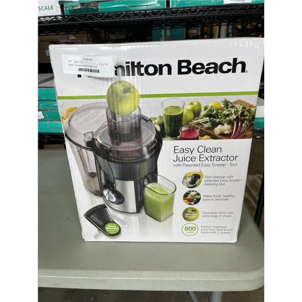 HAMILTON BEACH EASY CLEAN JUICE EXTRACTOR - TESTED WORKING