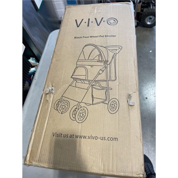 4-WHEEL BLACK PET STROLLER