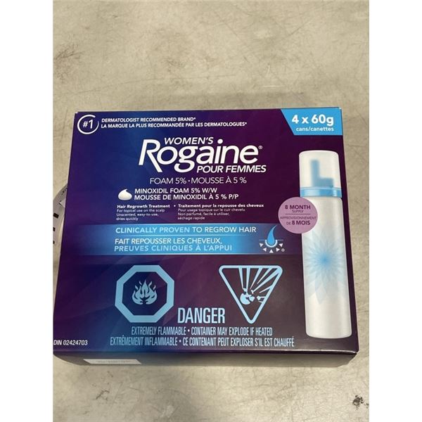 WOMANS ROGAINE 8 MONTH SUPPLY. 4 X 60G