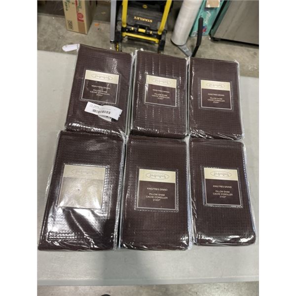 6 ALAMODE HOME KINGSIZE PILLOW SHAMS