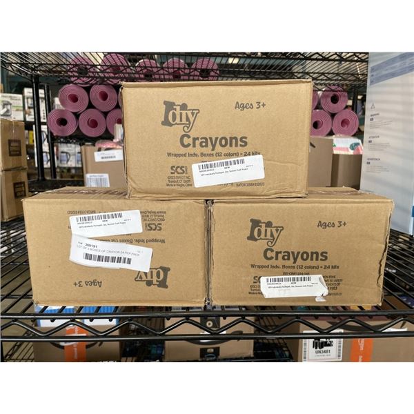 LOT OF 3 BOXES OF CRAYON 24 PER PACK