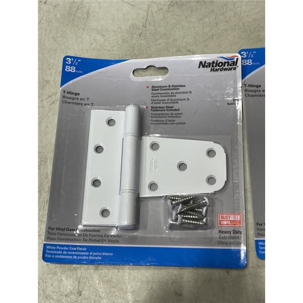 4 BOXES NATIONAL HARDWARE T-HINGE. 2 HINGES PER BOX