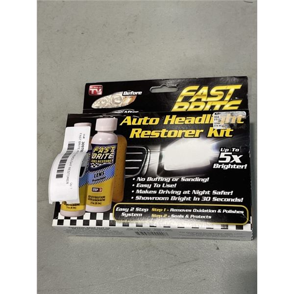FAST BRITE AUTO HEADLIGHT RESTORER KIT