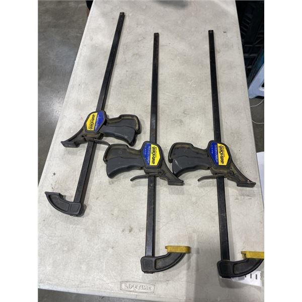 3 QUICK-GRIP BAR CLAMPS
