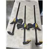 Image 1 : 3 QUICK-GRIP BAR CLAMPS