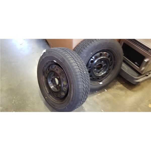 PAIR OF BRIDGESTONE WEATHERPEAK TIRE. 185/65R15 88H M+S