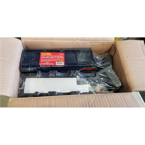 CASE OF NEW CHATEAU BACK SAW W/ MITER BOX