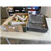 Image 1 : TRAY OF PAINT SUPPLIES INCLUDING ROLLERS, PAINTING TAPE, SCRAPERS, PAINT TRAYS