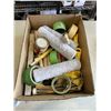 Image 3 : TRAY OF PAINT SUPPLIES INCLUDING ROLLERS, PAINTING TAPE, SCRAPERS, PAINT TRAYS